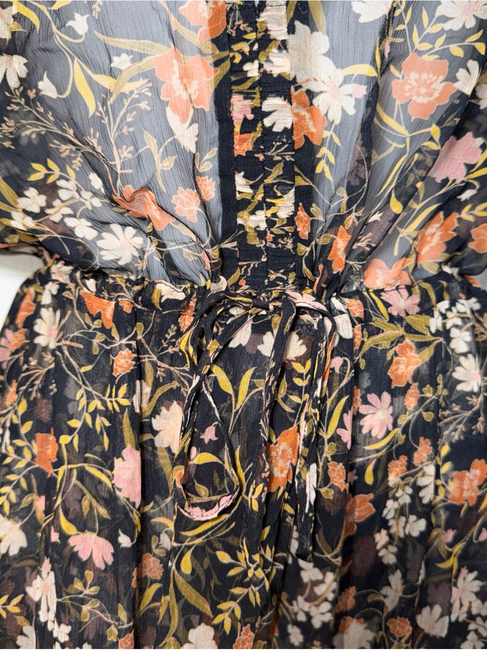 Bec and Bridge Nightshade Silk Floral Long Sleeve Tiered Maxi Dress Sz 4 Boho - Picture 7 of 16